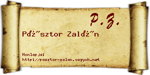 Pásztor Zalán névjegykártya